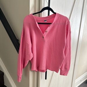 Old Navy Pink Henley